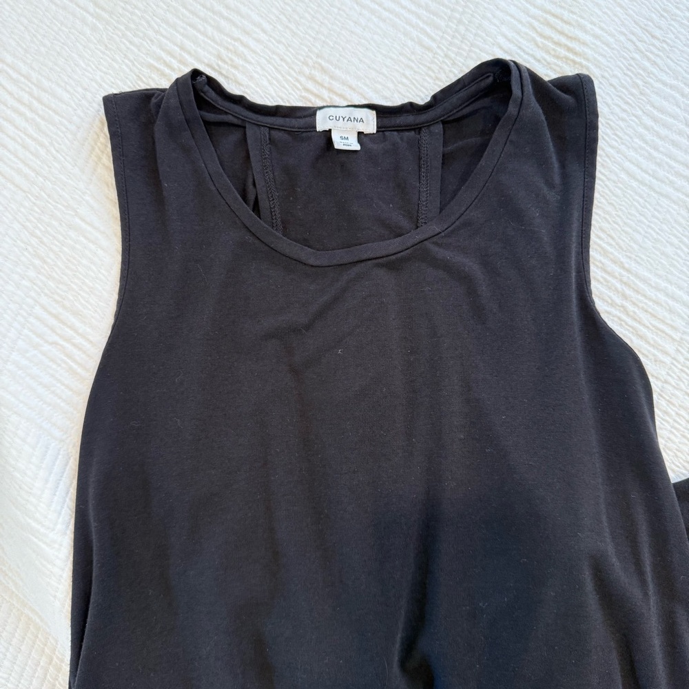 Cuyana Drape Back Dress in Black - Picture 5 of 7